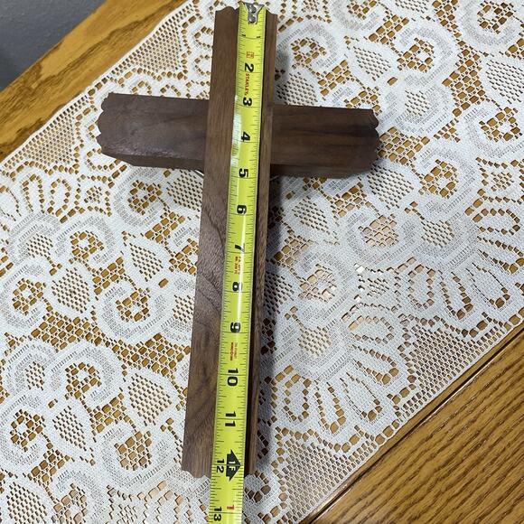 Vtg Wood Cross Crucifix Holy Water Bottle Candles Catholic Religious - Picture 8 of 9